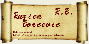 Ružica Borčević vizit kartica